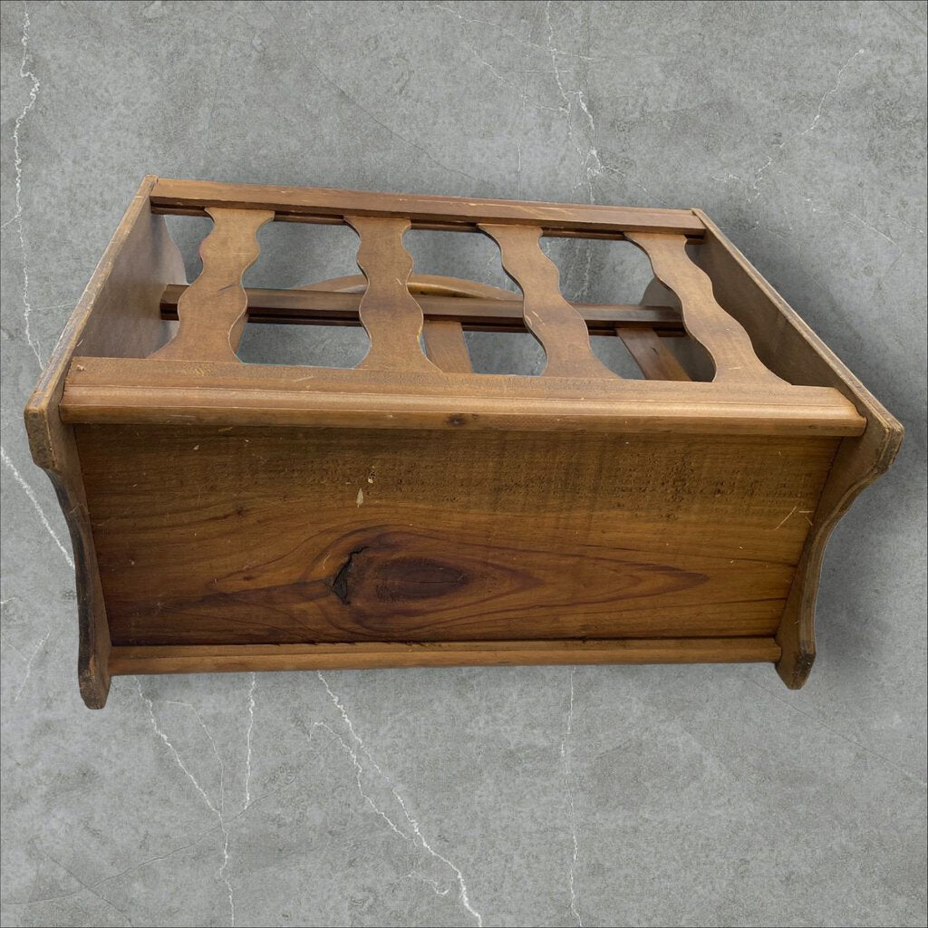 Wooden Magazine Rack 17" Tall 15.5" Wide
