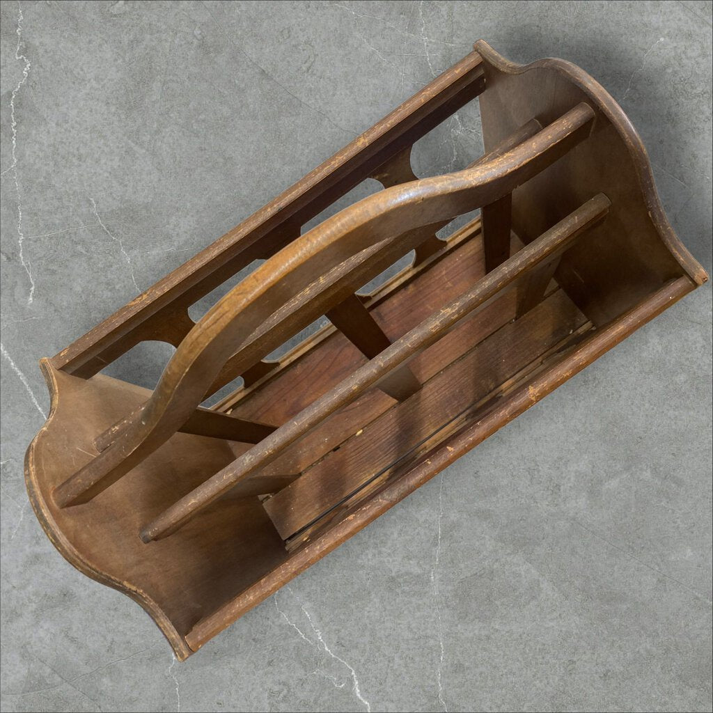 Wooden Magazine Rack 17" Tall 15.5" Wide