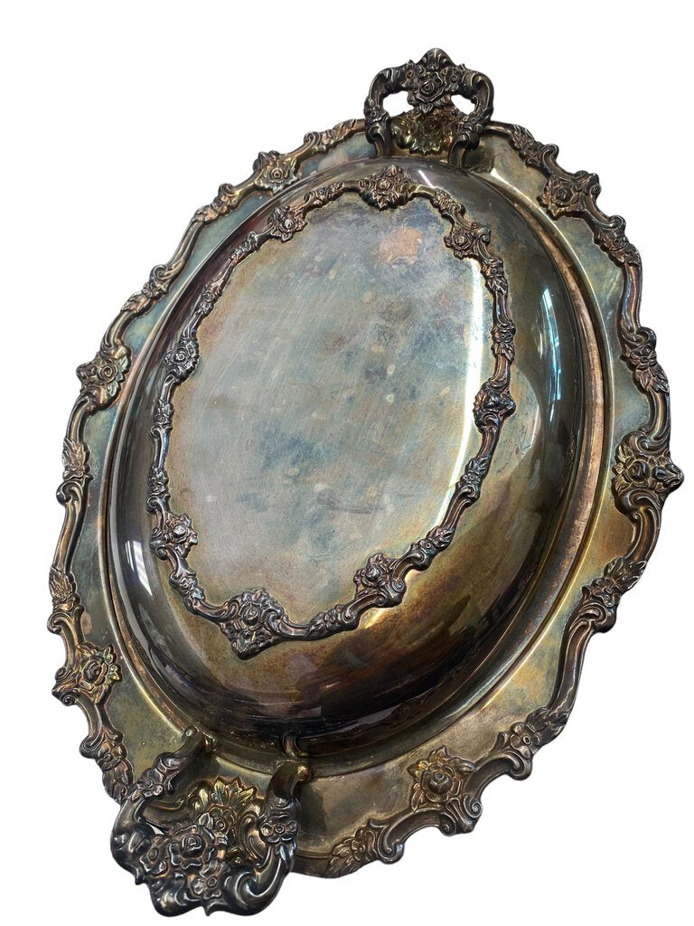 Vintage Lunt Silverplated Serving Dish with Lid