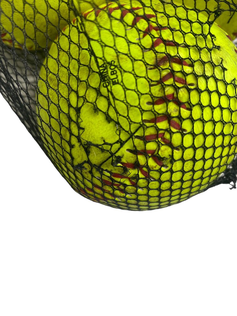 Worth Official League Softball 11'' YWCS 11 inches, .44 COR 375 COMP Neon Yellow Set of 3 balls plus cinch bag for travel/storage