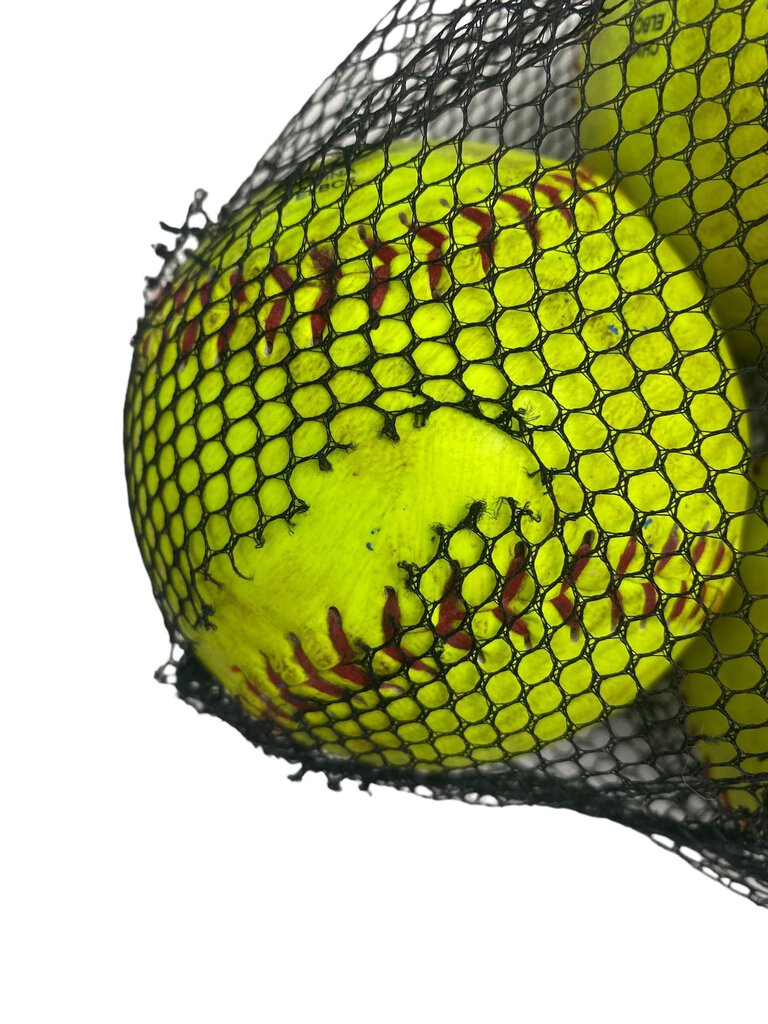 Worth Official League Softball 11'' YWCS 11 inches, .44 COR 375 COMP Neon Yellow Set of 3 balls plus cinch bag for travel/storage