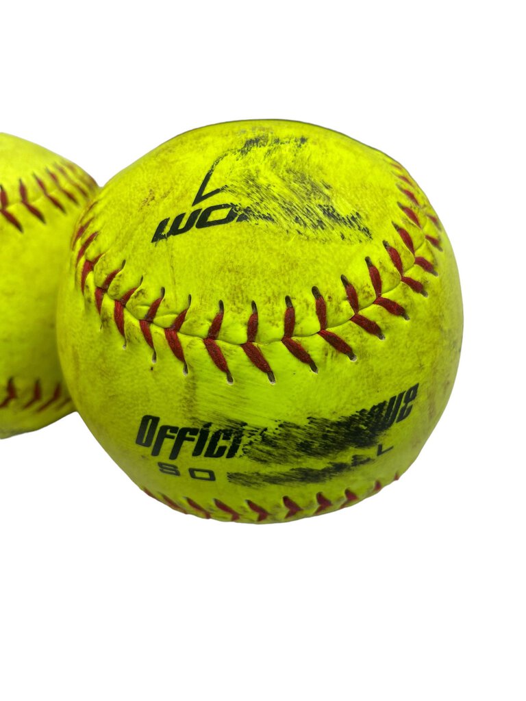 Worth Official League Softball 11'' YWCS 11 inches, .44 COR 375 COMP Neon Yellow Set of 3 balls plus cinch bag for travel/storage