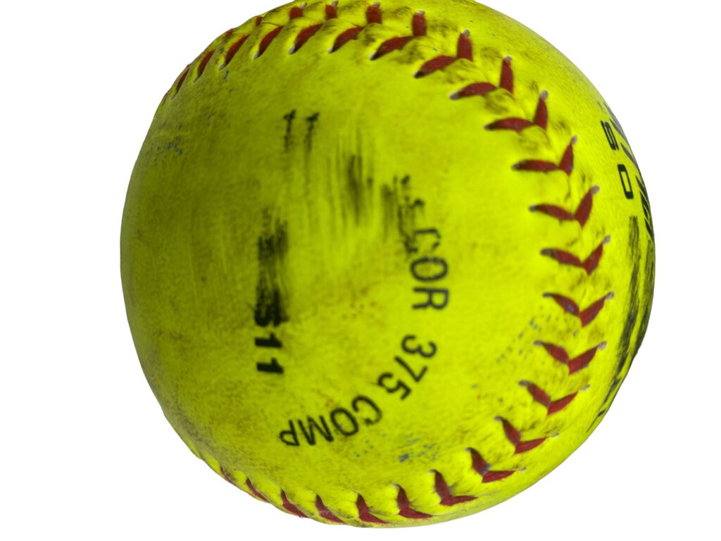 Worth Official League Softball 11'' YWCS 11 inches, .44 COR 375 COMP Neon Yellow Set of 3 balls plus cinch bag for travel/storage