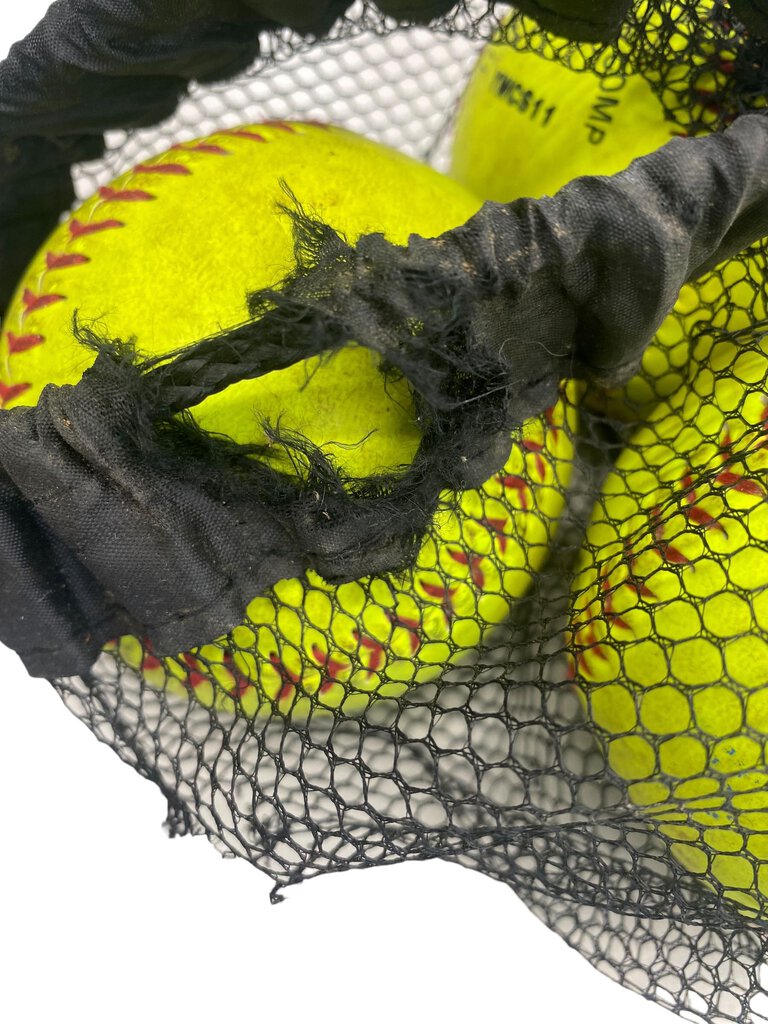 Worth Official League Softball 11'' YWCS 11 inches, .44 COR 375 COMP Neon Yellow Set of 3 balls plus cinch bag for travel/storage