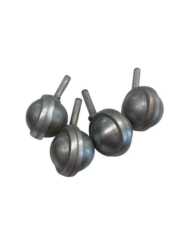 4 Vintage Shephard Casters Industrial Hardware Silver