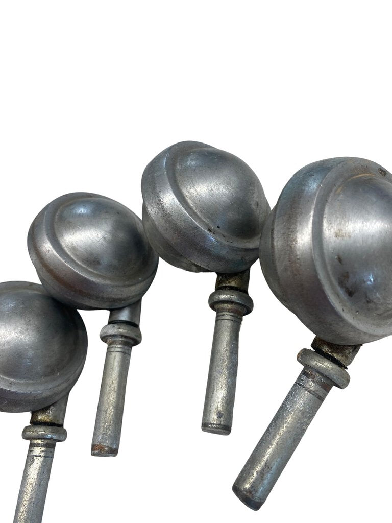 4 Vintage Shephard Casters Industrial Hardware Silver