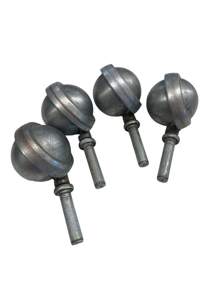 4 Vintage Shephard Casters Industrial Hardware Silver