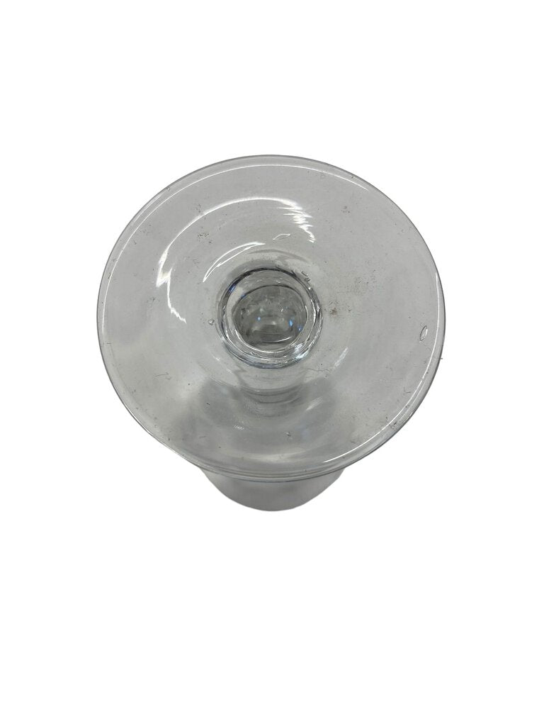 2 Etched Stemmed Glasses Leaf Pattern 1 oz