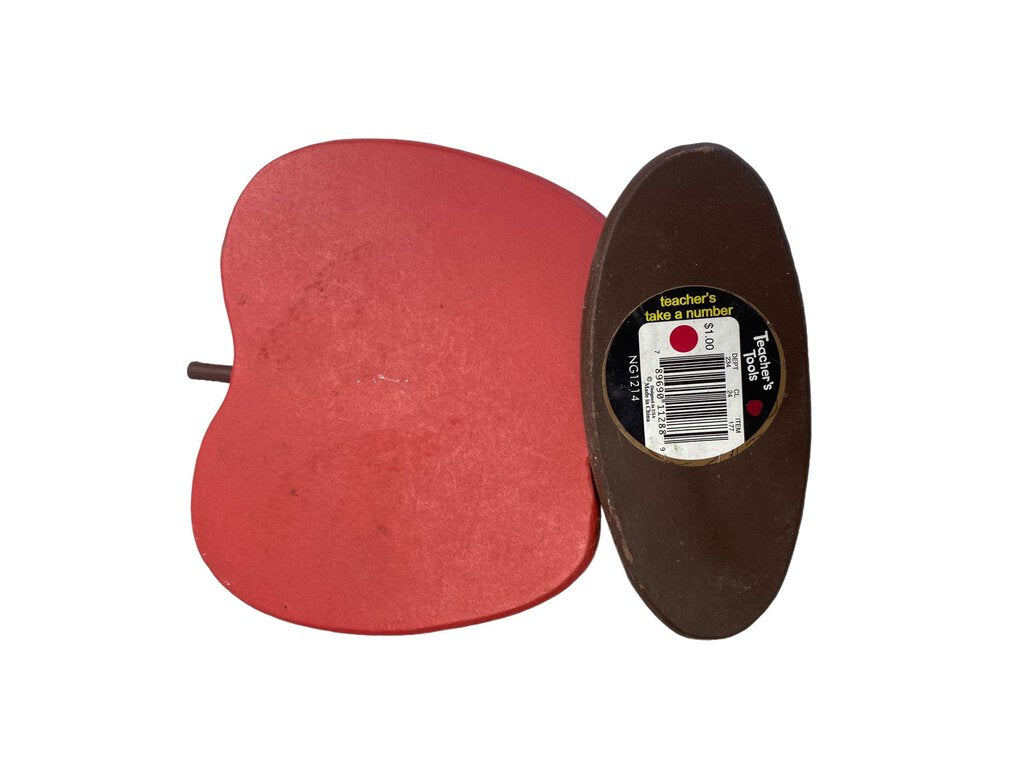 The Teachers Rules Please Take A Number Decor Wooden Apple Cut Out