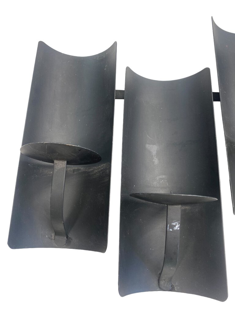 Black Metal Wall Decor 4 Candle Holder