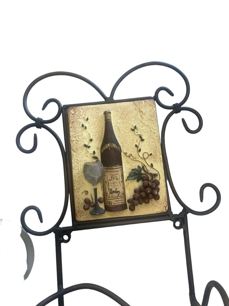 6 Bottle Wine Wall Rack Holder Metal