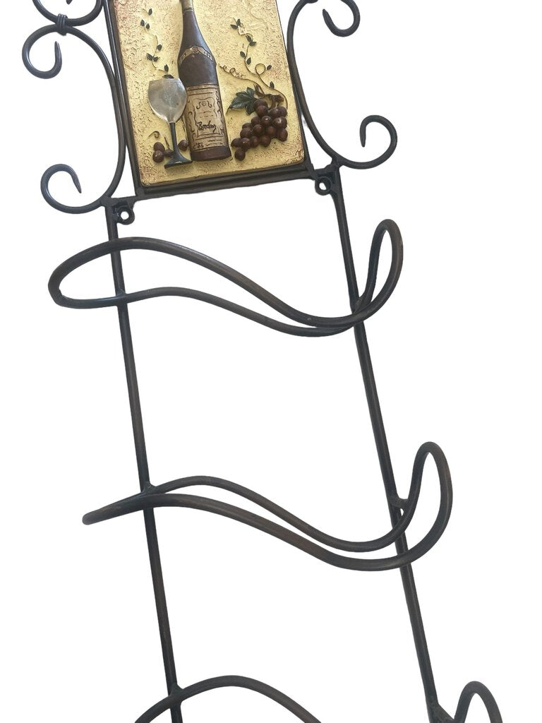 6 Bottle Wine Wall Rack Holder Metal