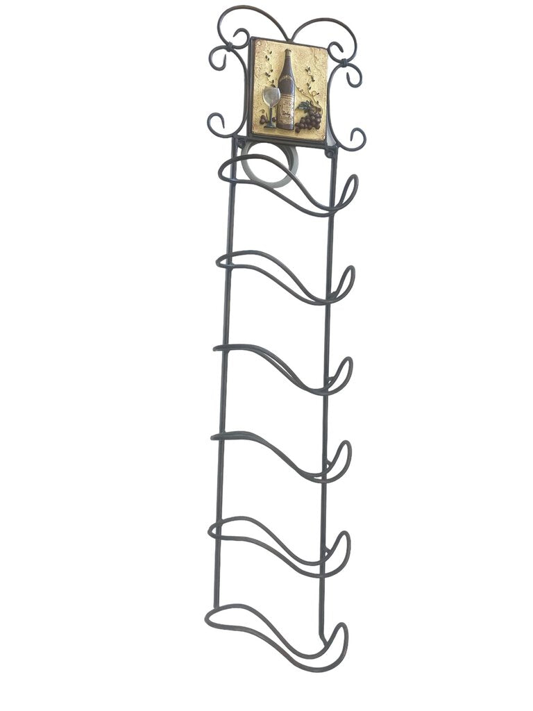 6 Bottle Wine Wall Rack Holder Metal