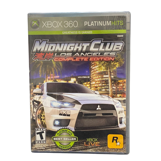 Xbox 360 Midnight Club Los Angeles Complete Edition Platinum Hits
