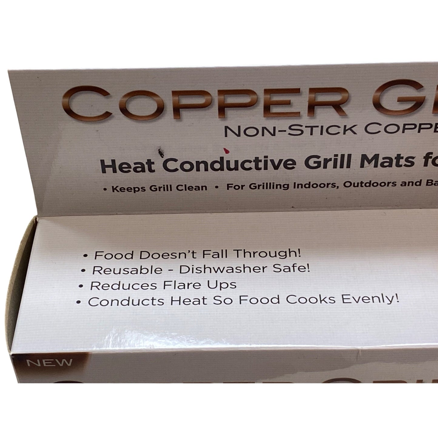Copper Grill Mat 2 Pack Non-Stick Copper Infused Heat Conductive For Even Cooking & Reusable