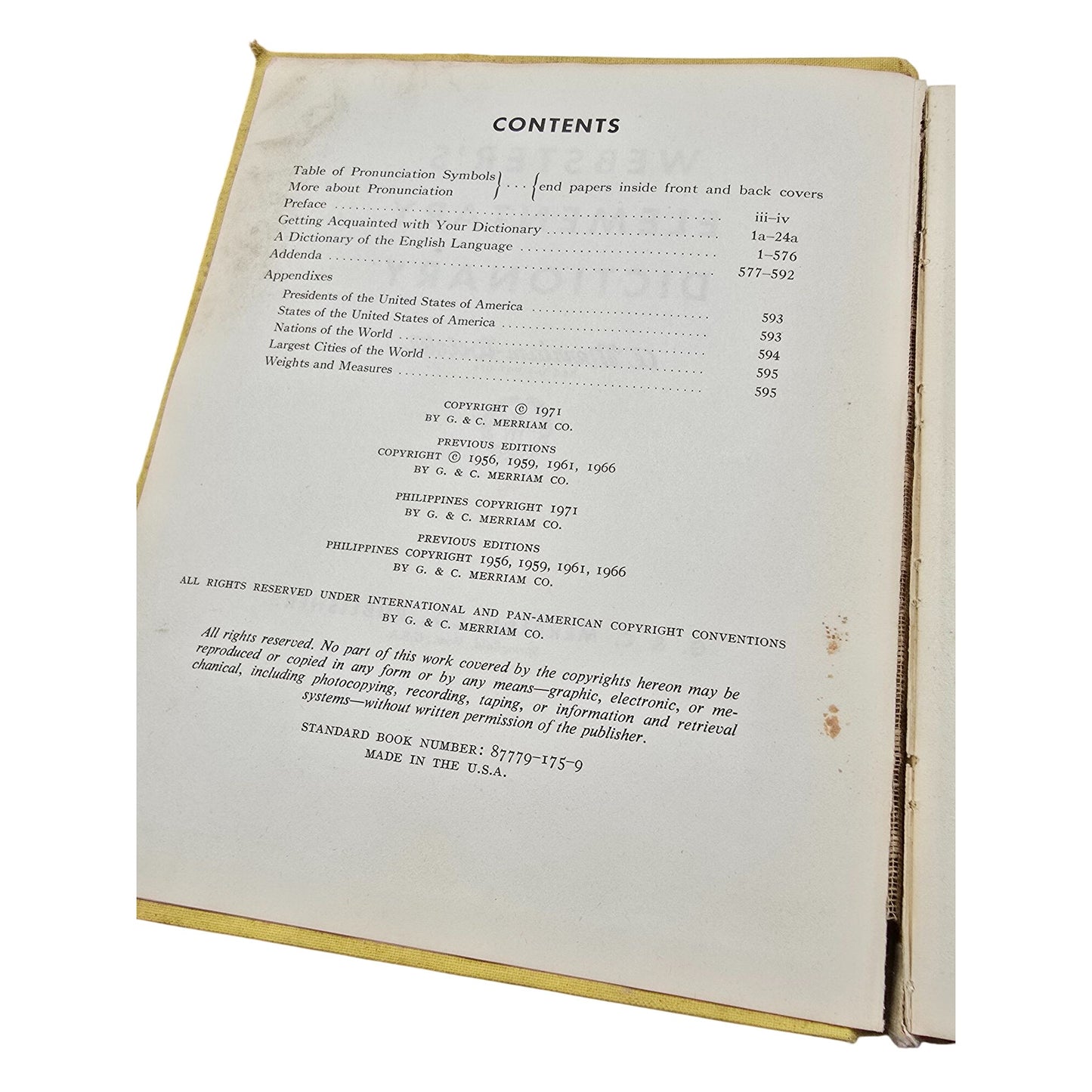 1971 Webster's Elementary Dictionary