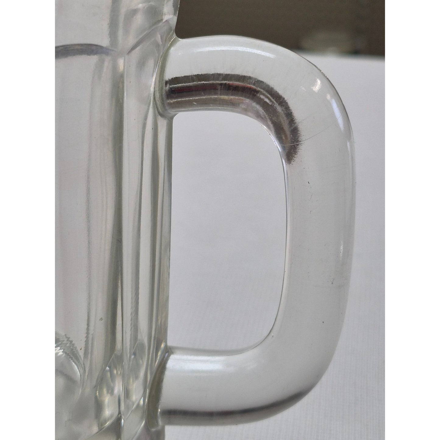 Clear Glass Beer Mug 16 oz Heavy Duty Large Handle Classic Design