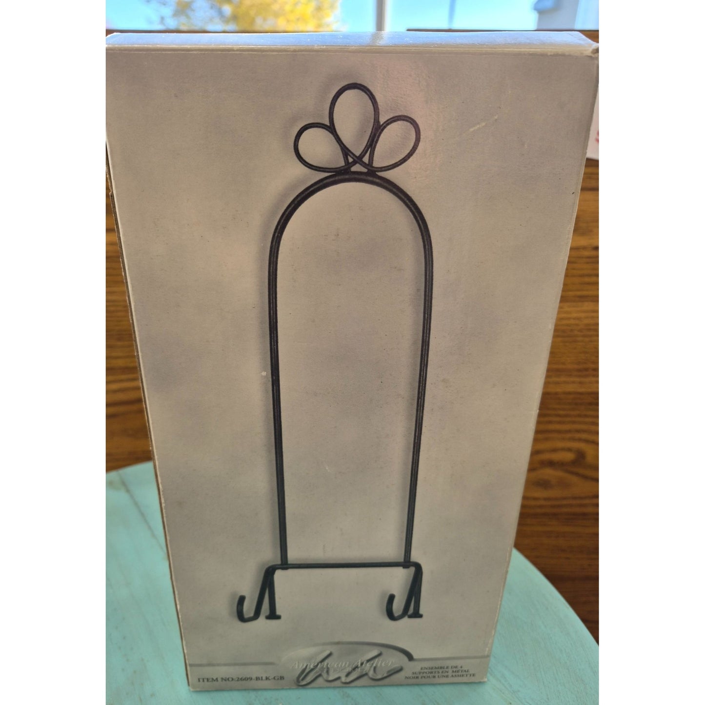 Decorative Black Metal Plate Stands Set 4