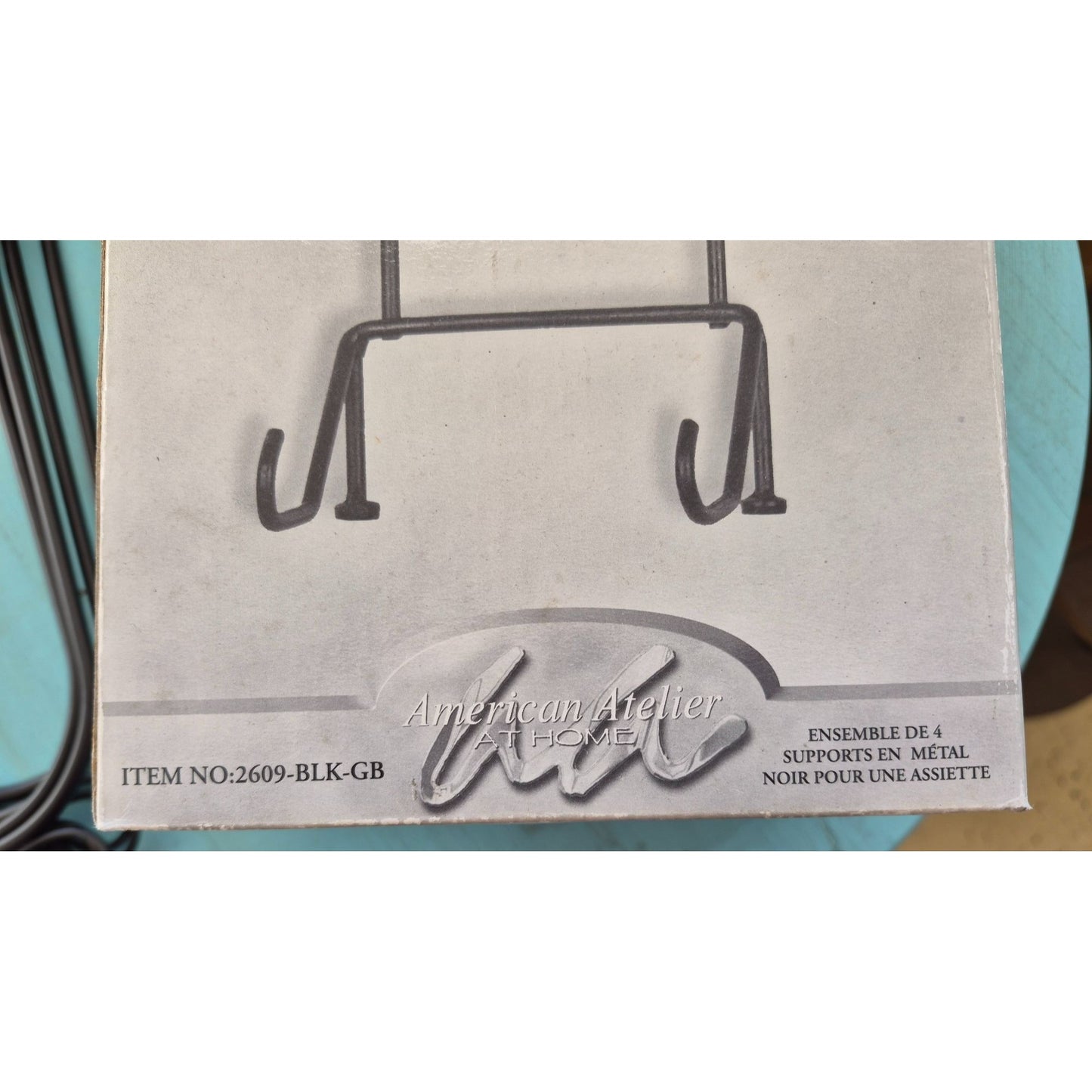 Decorative Black Metal Plate Stands Set 4