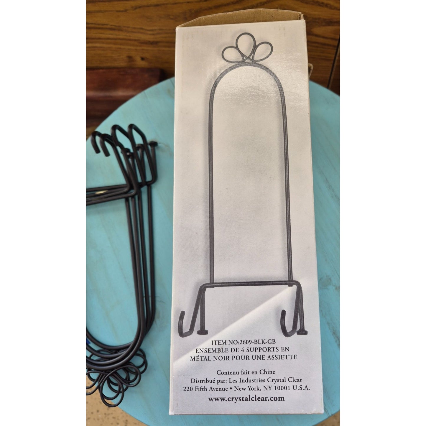 Decorative Black Metal Plate Stands Set 4