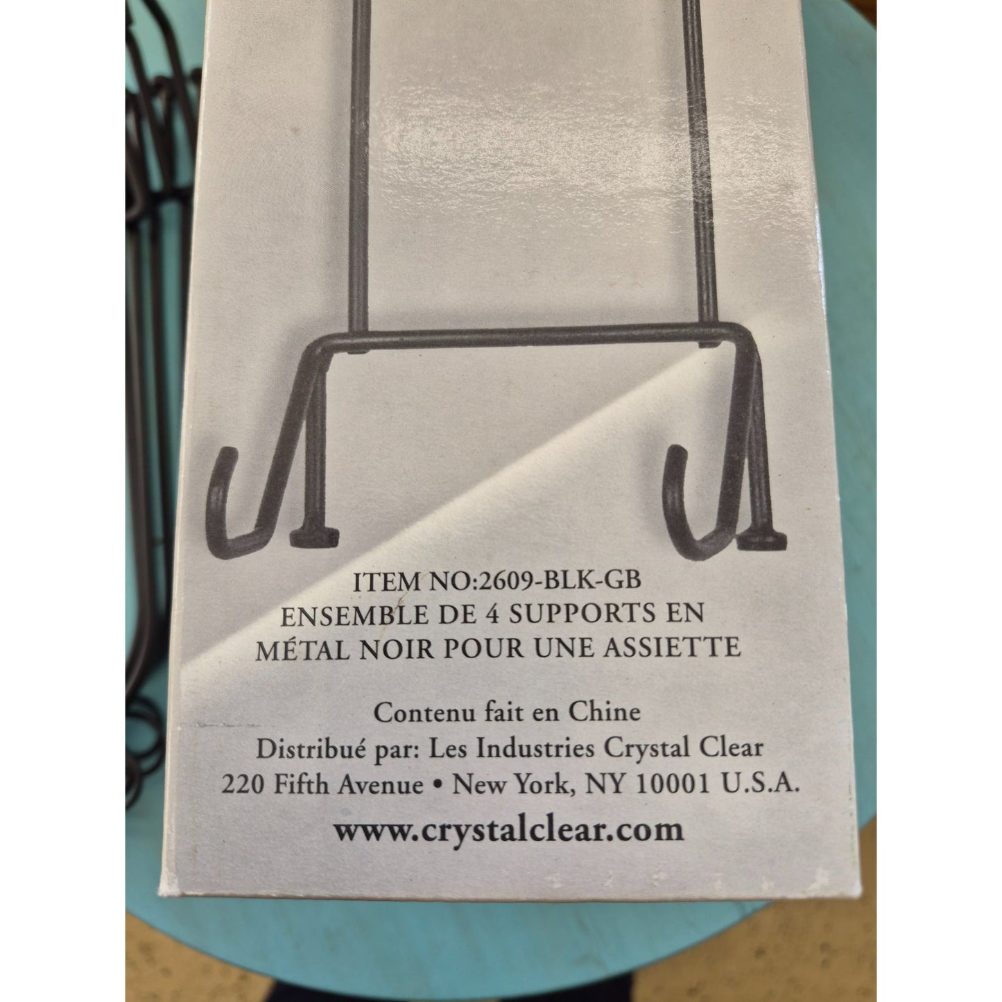 Decorative Black Metal Plate Stands Set 4