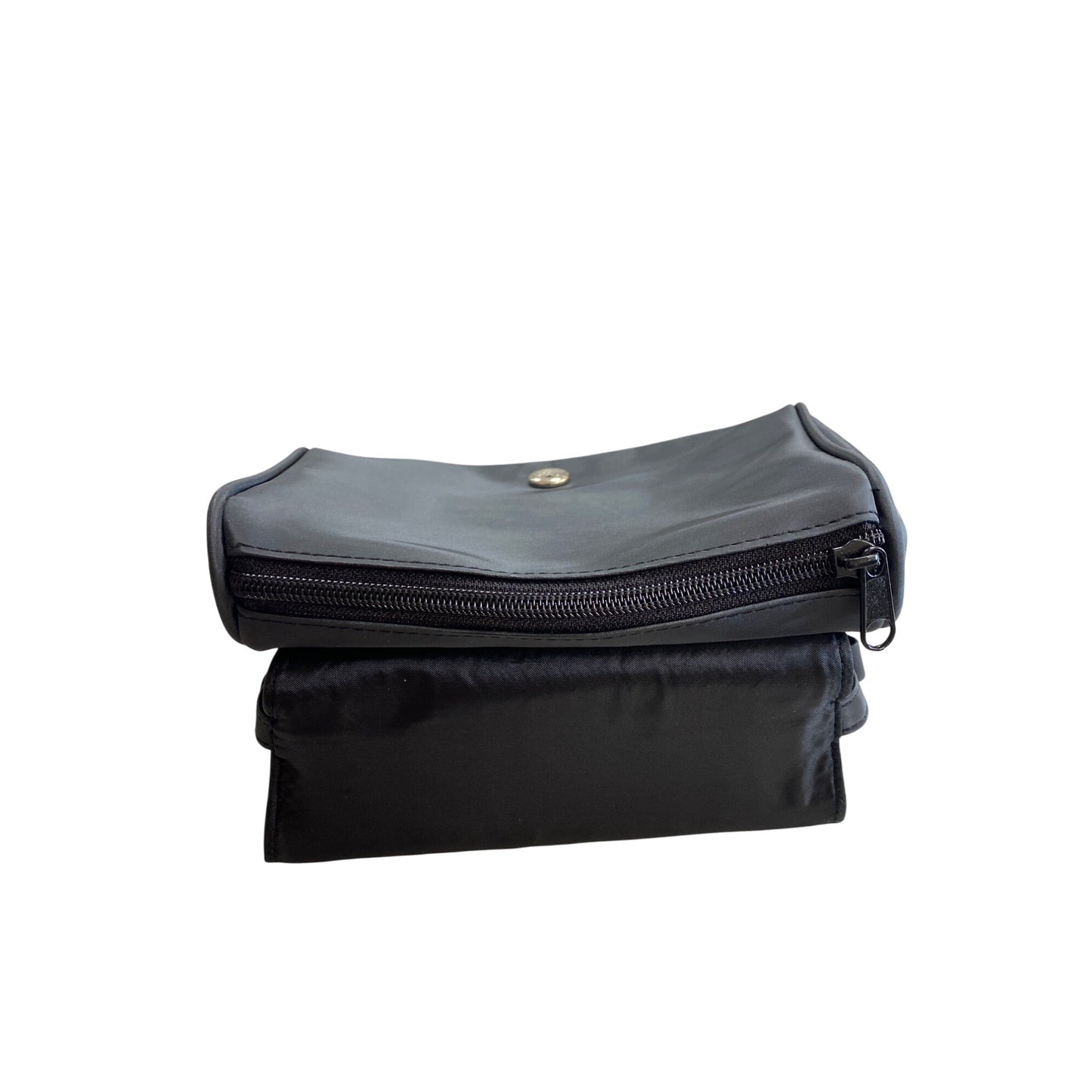 Black Nylon Handbag With Adjustable Handle & Interior Mirror