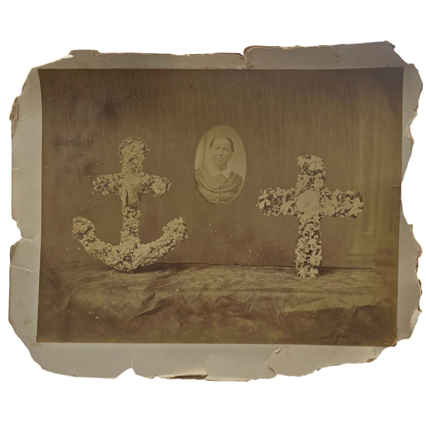 Antique Sepia Funeral Photo c.1900