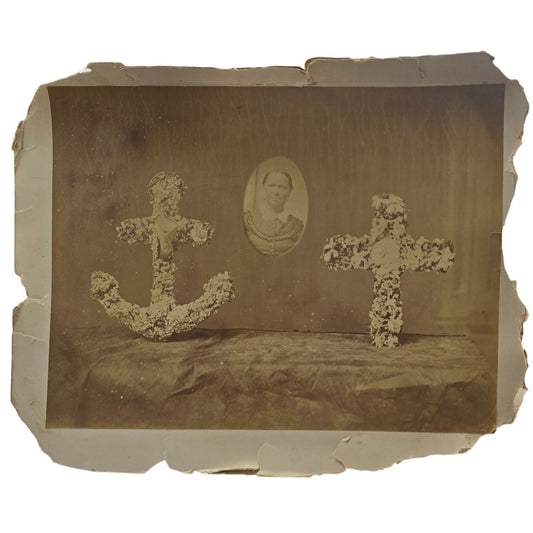 Antique Sepia Funeral Photo c.1900