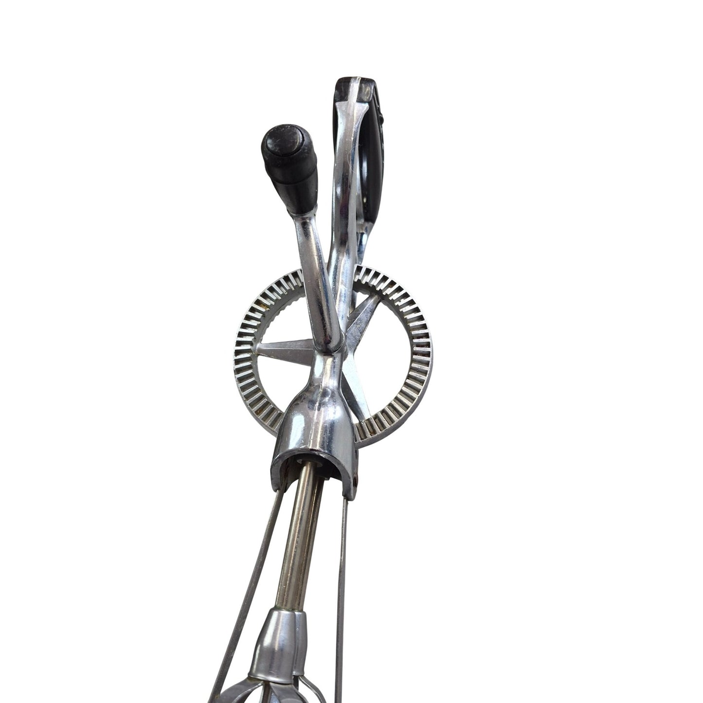 Vintage EKCO Hand Crank Egg Beater With Black Handle & Chrome Finish