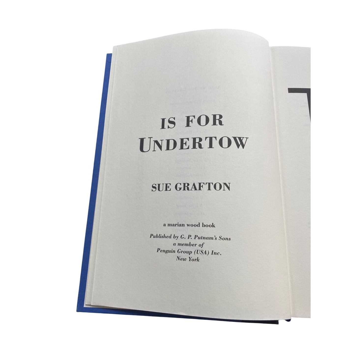 U Is For Undertow By Sue Grafton Hardcover Book