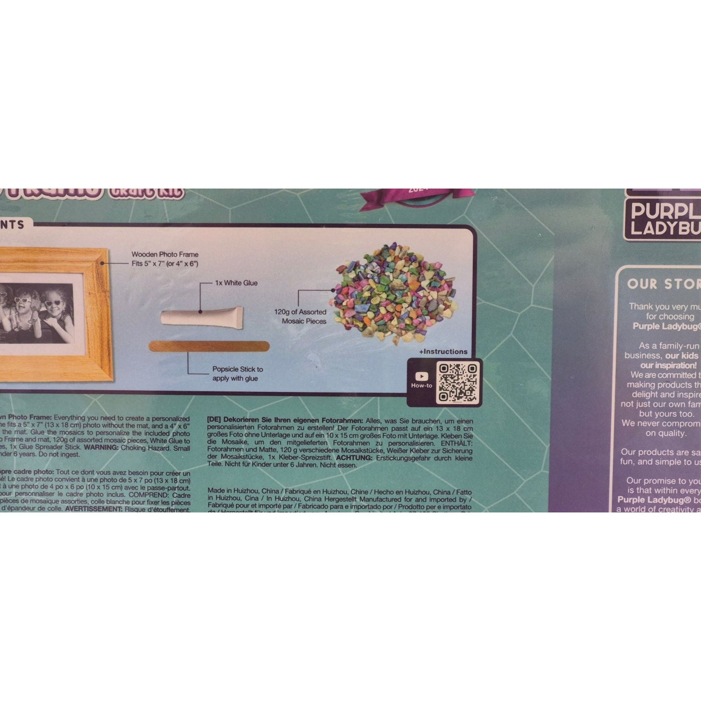 Mosaic Photo Frame Craft Kit For 5"x7" & 4"x6" Photos By Purple Ladybug