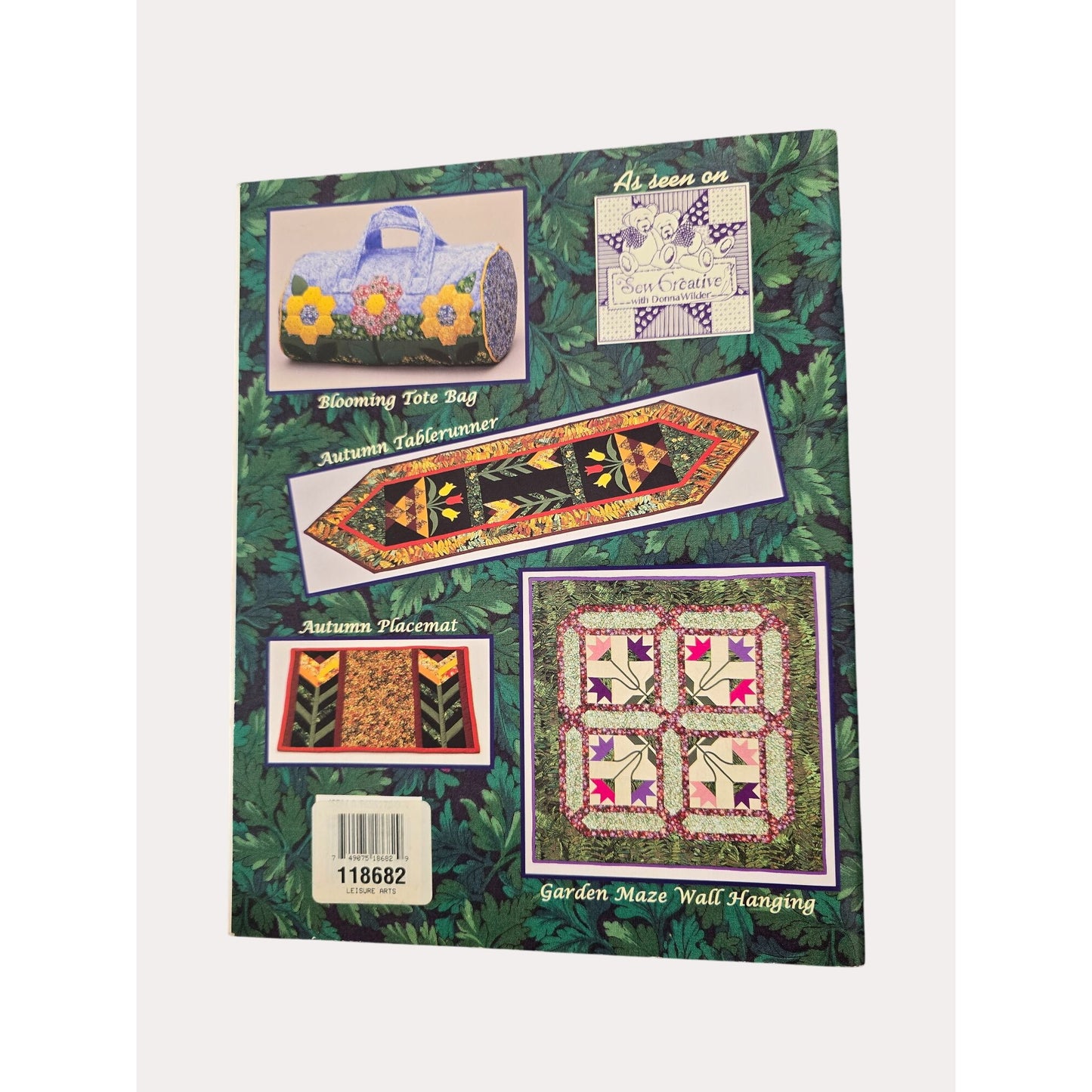 Fabric Garden Quilt Pattern Book By Donna Wilder Patchwork & Applique Instructions For Wall Hangings & More