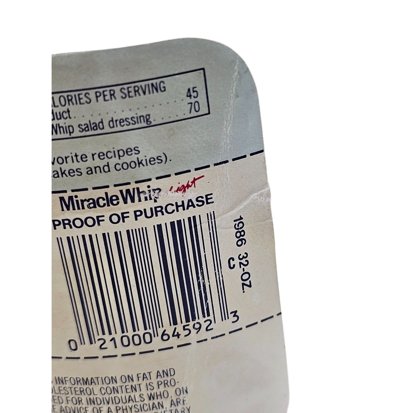 1986 Miracle Whip Light Jar