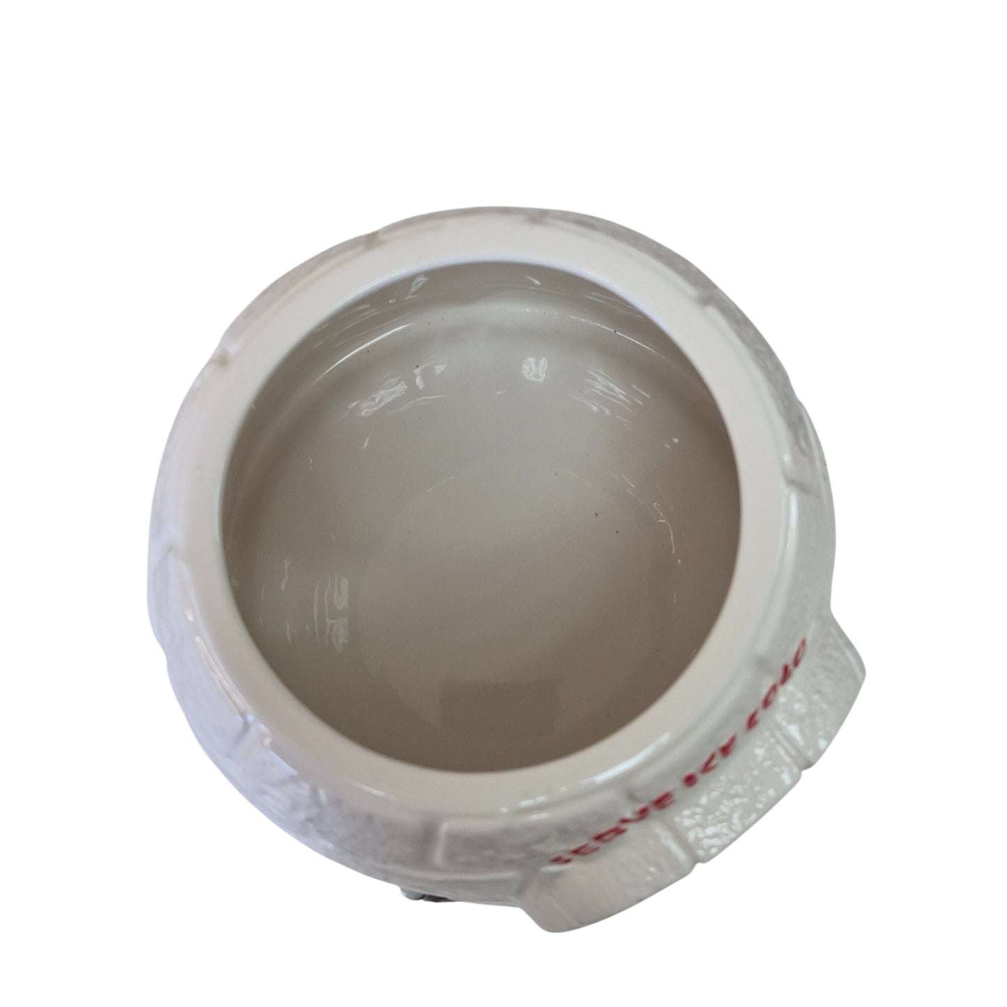 Coca-Cola Igloo Cookie Jar 2005 White Polar Bear Porcelain