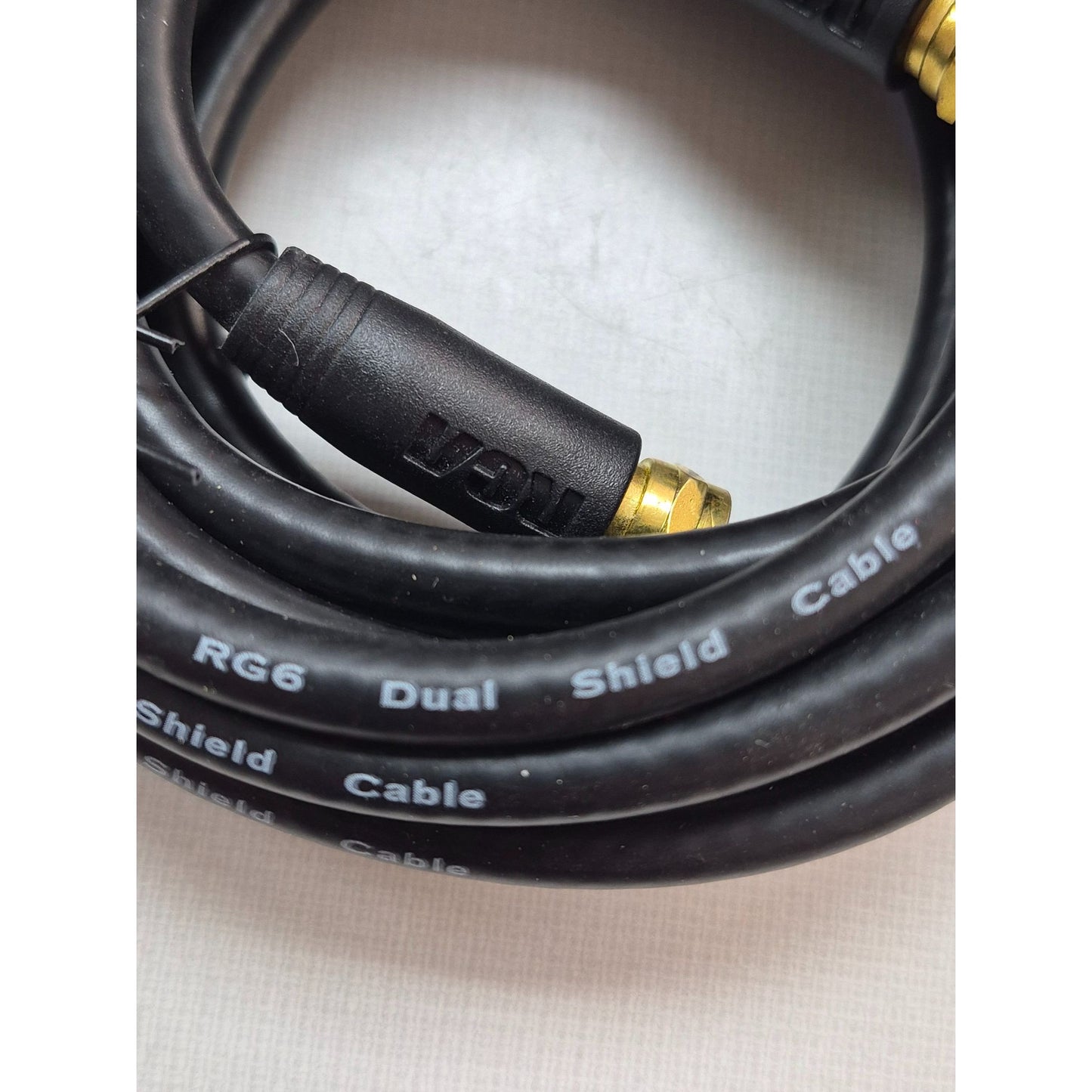 RCA RG6 Dual Shield Coaxial Cable For Audio/Video Connection 12 Ft Black