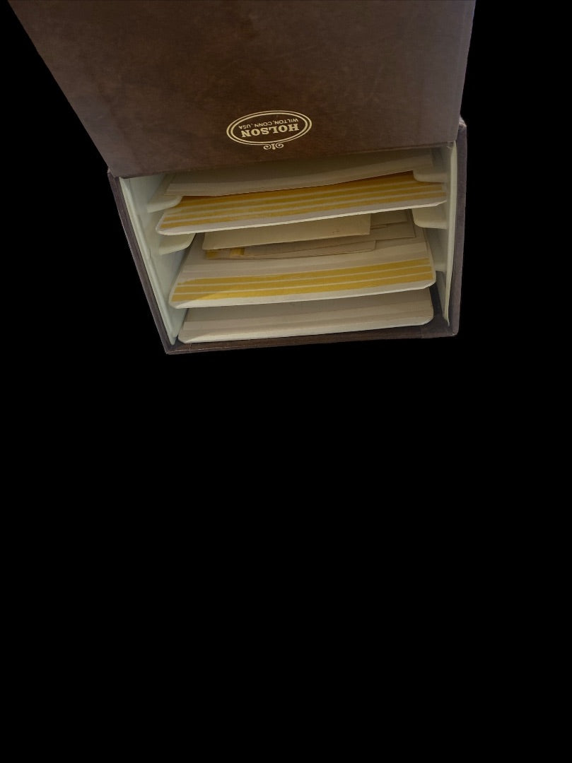 Vintage Holson Brown & Gold Memory Box 3.5x5 Pictures