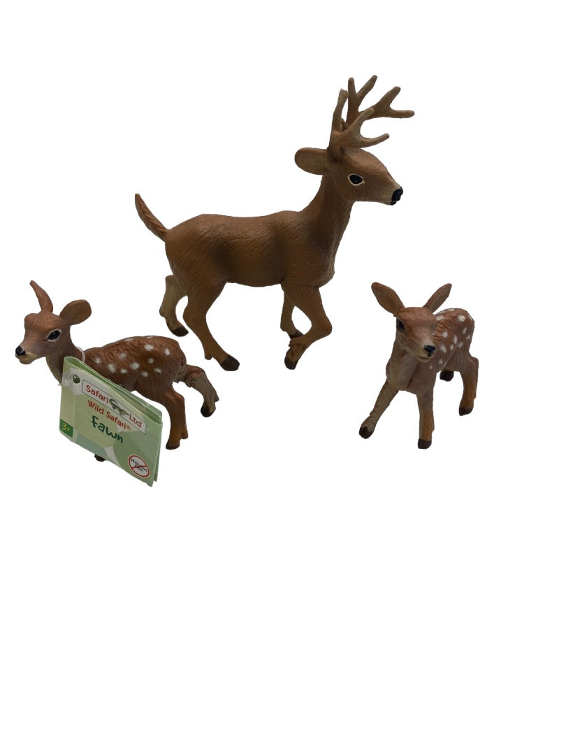 Wild Safari Ltd. Buck and 2 Fawns Figure