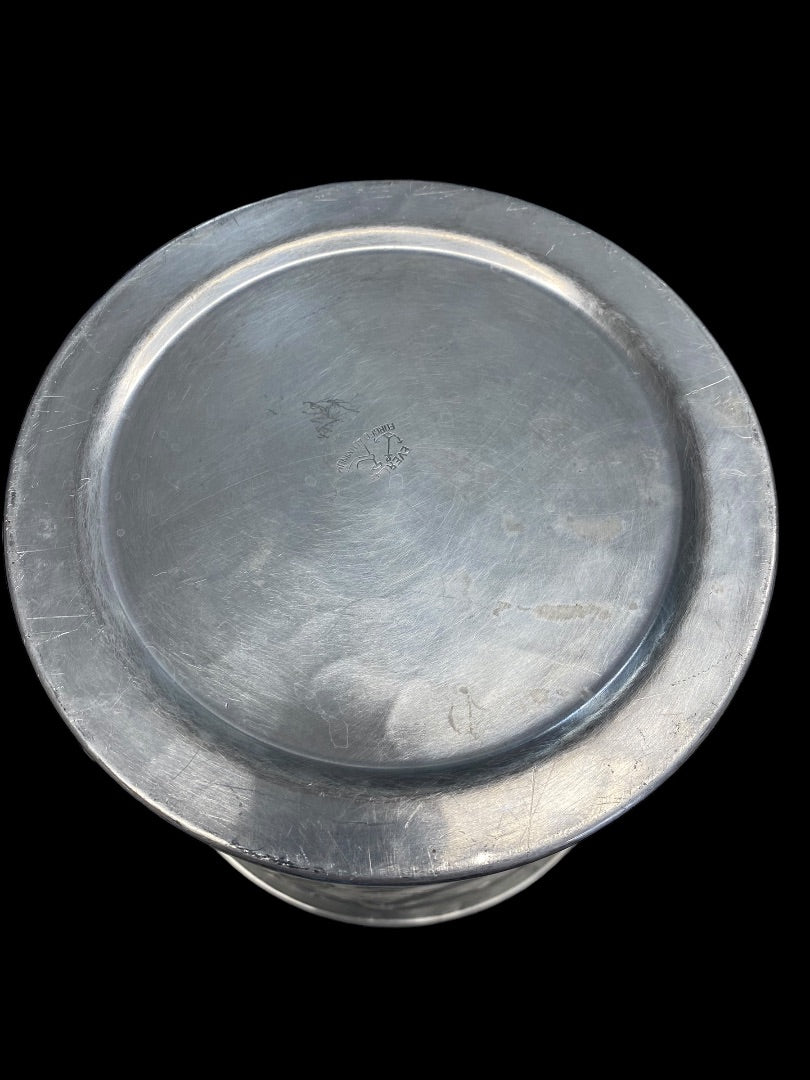 VINTAGE Everlast Forged Hammered Aluminum Bamboo Ice Bucket