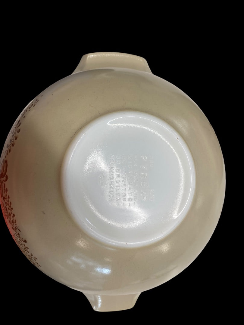 Vintage 1976 Pyrex Homestead Cinderella Tan and Brown Mixing Bowls #443 Ƽ