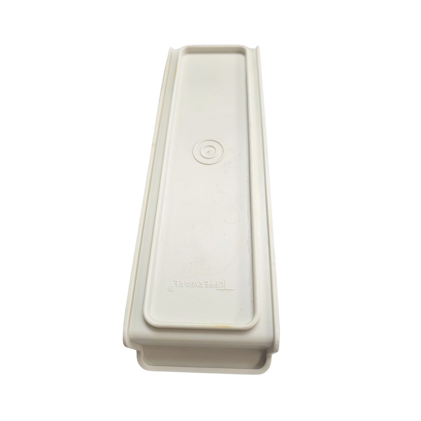 Tupperware Cracker Cheese Keeper Tall Square White Blue