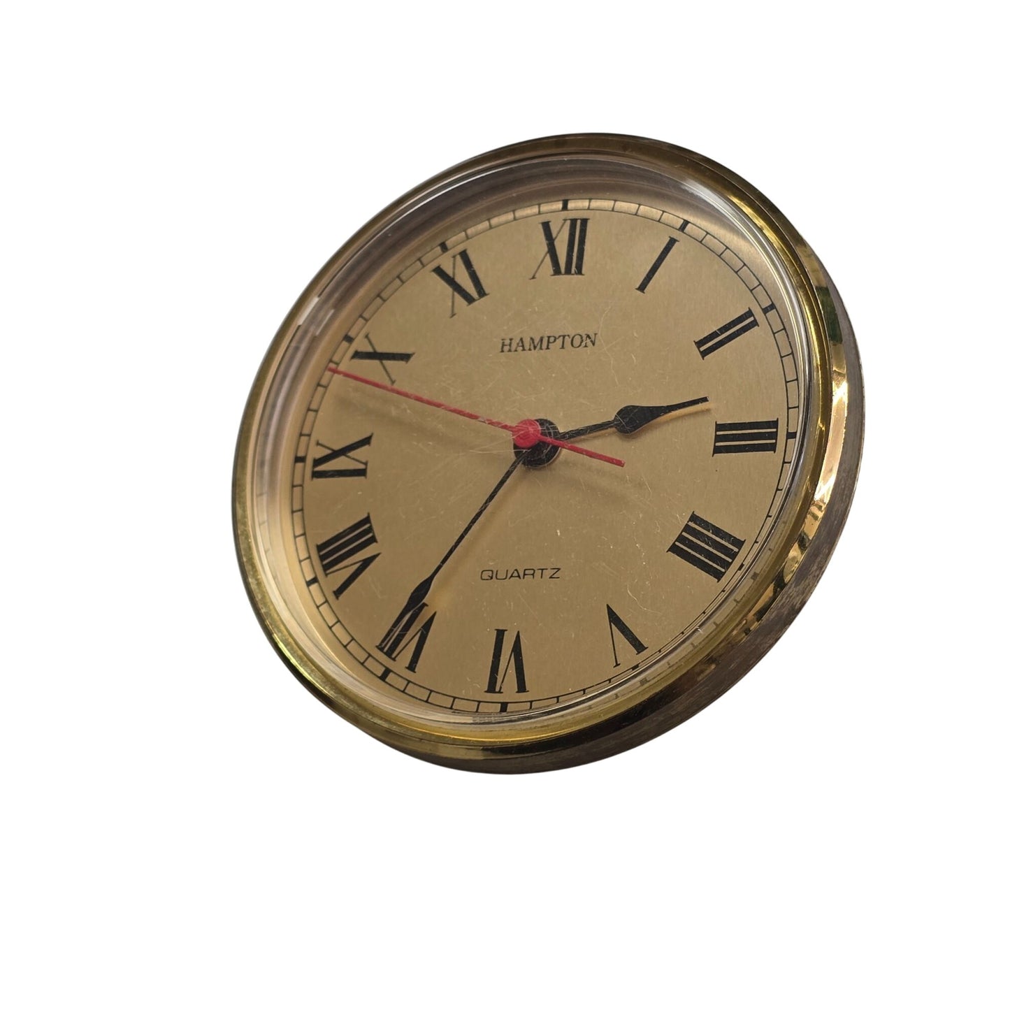 Hampton Quartz Table Clock Roman Numerals Gold & Black PARTS ONLY
