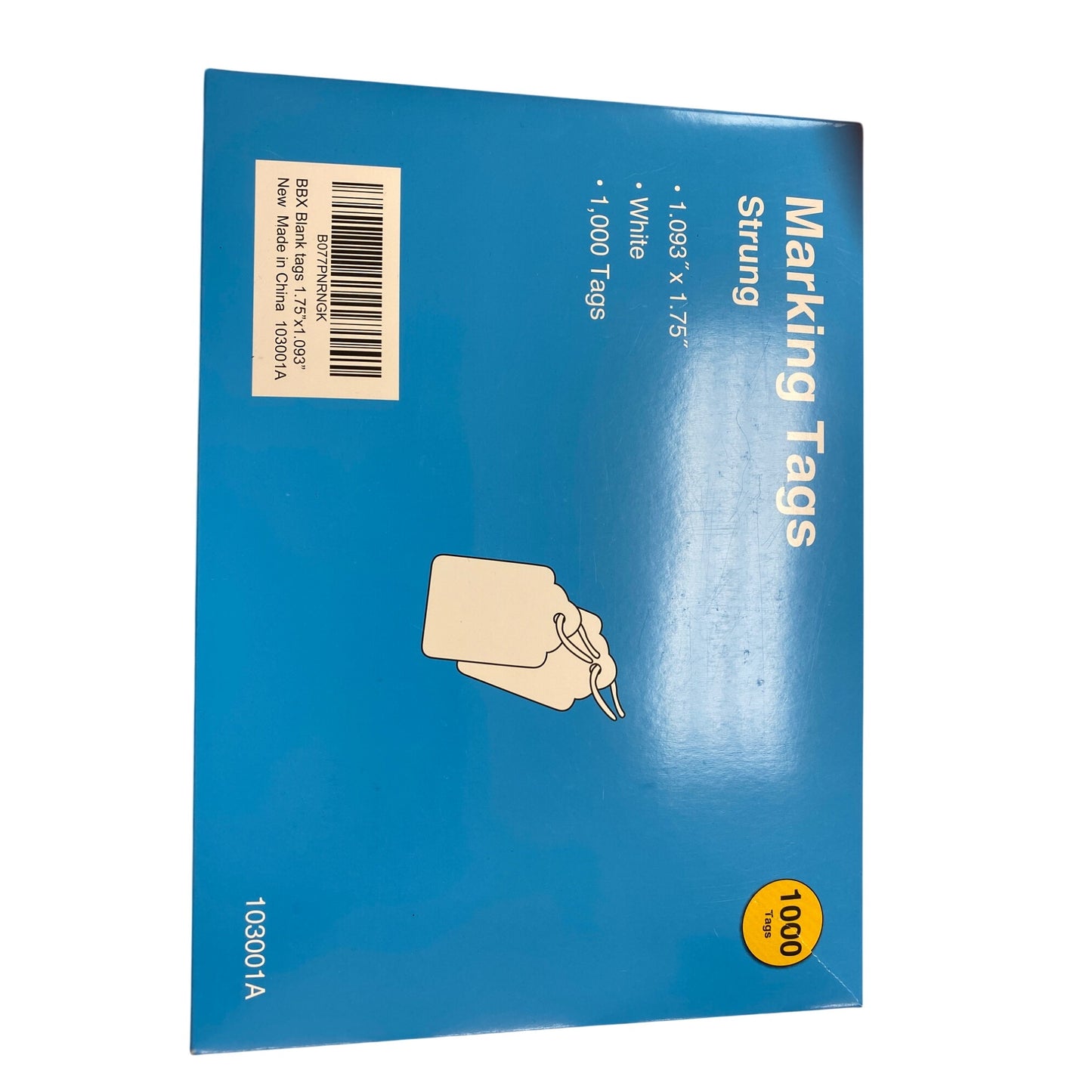 1000 White Strung Marking Tags