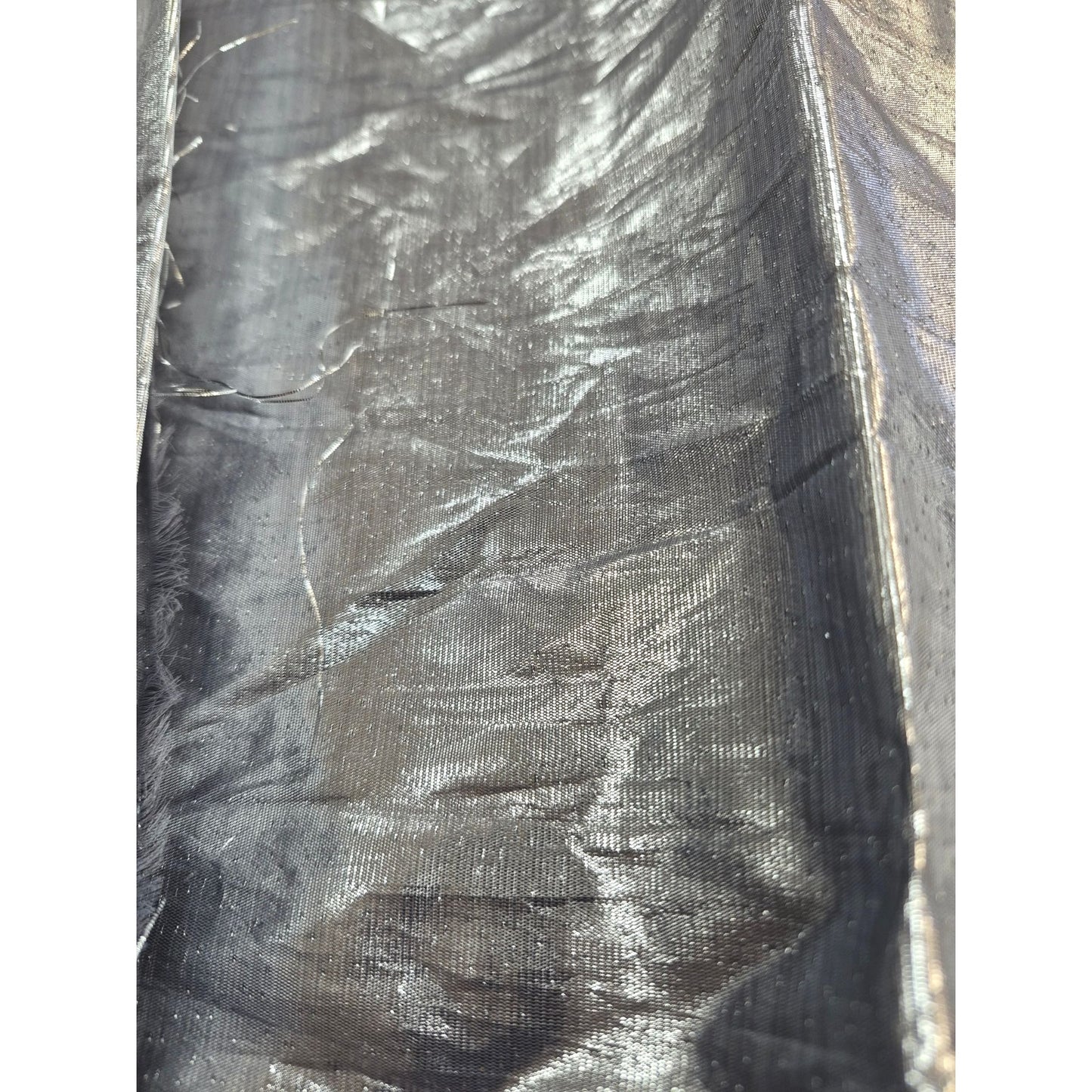 Silver Metallic Lamé Fabric 11.25" Wide X 157" Long