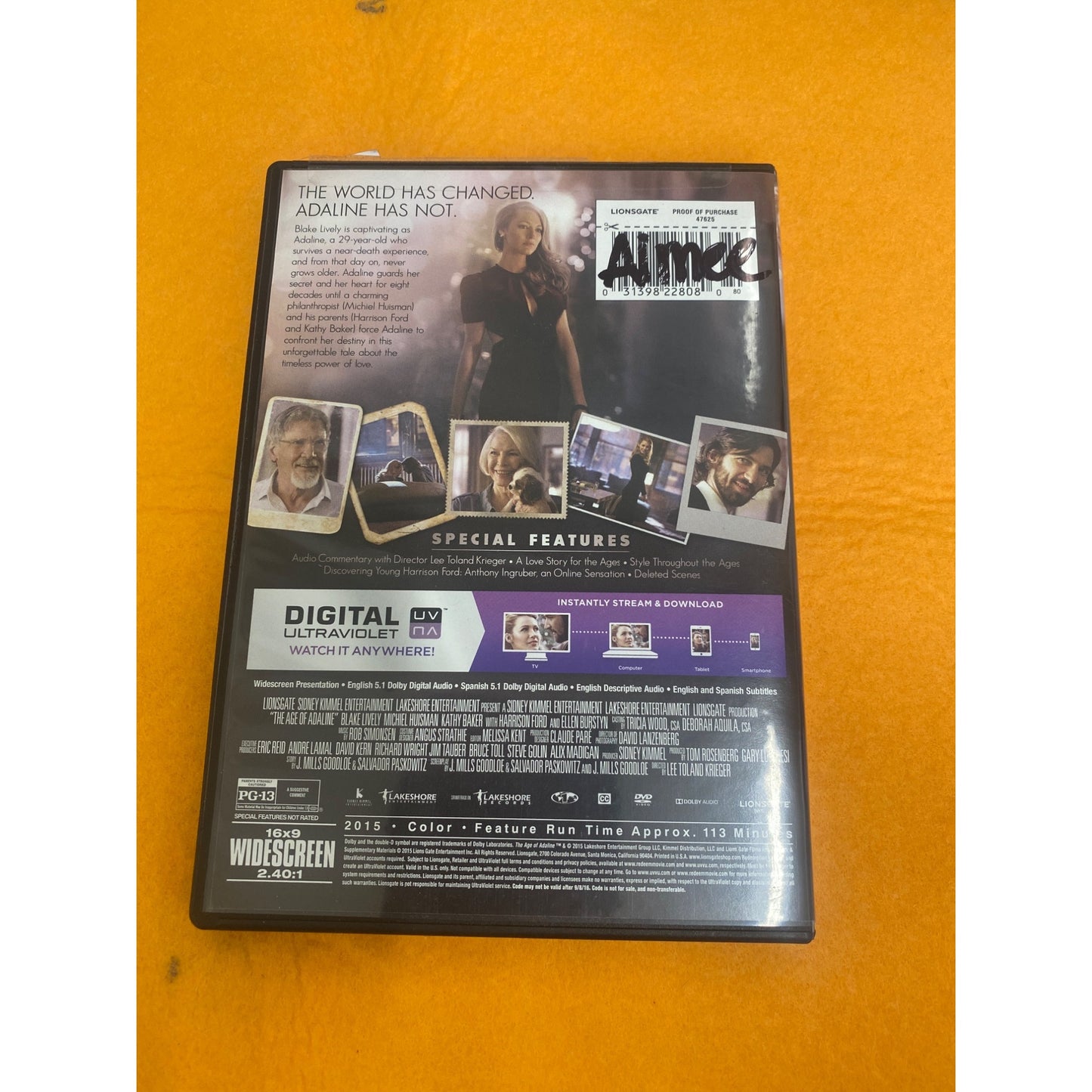 The Age Of Adaline DVD + Digital