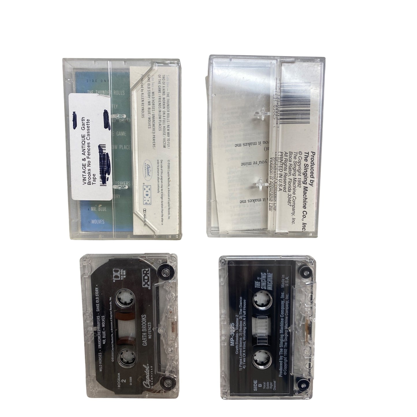 Garth Brooks "No Fences" & "Karaoke Kassette" Cassette Tapes Set