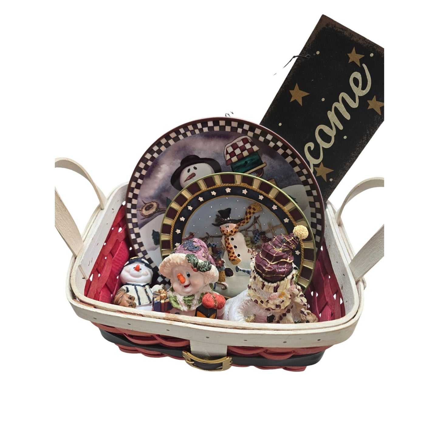 Christmas Blowout! Snowman -Themed Holiday Decor Plates & Figurines Welcome Sign