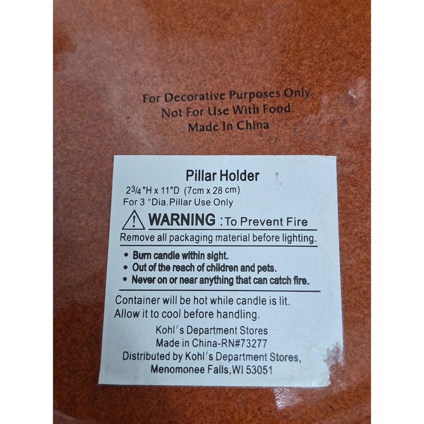 Terracotta Pillar Holder