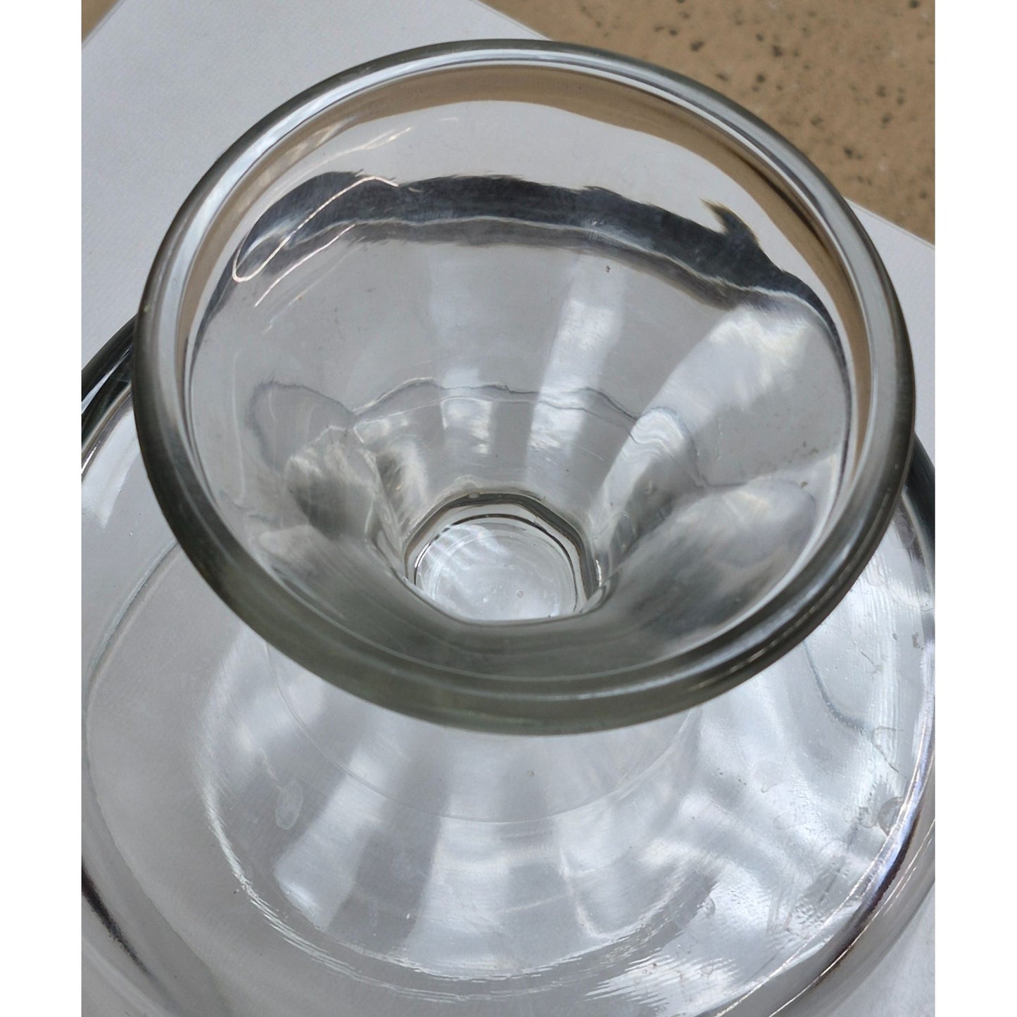 Clear Glass Pedestal Trifle Bowl Salad Dessert Pudding Server