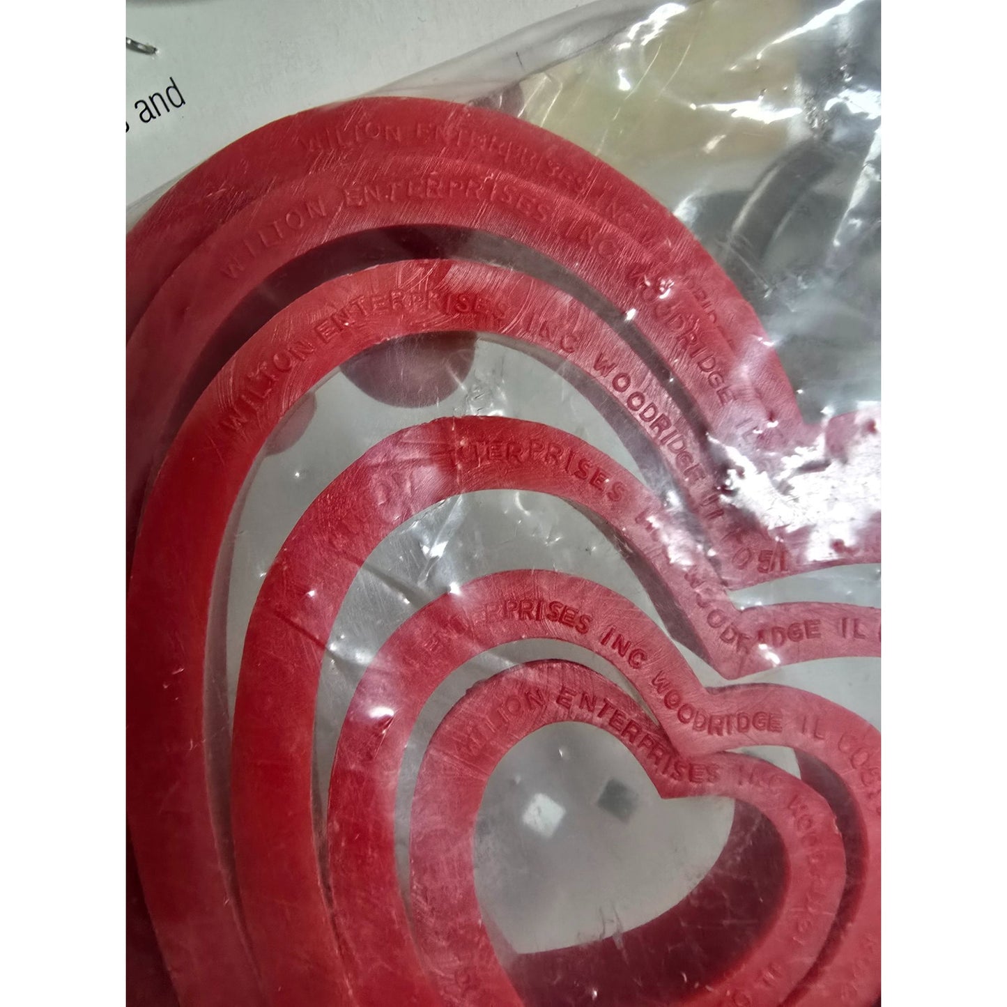 Wilton Set Of 4 Red Plastic Nested Heart Cookie Cutters For Baking & Cake Decorating