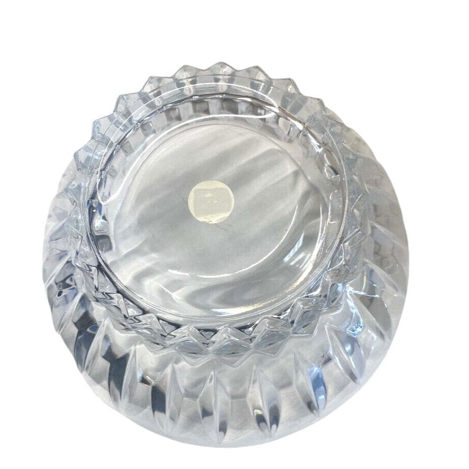 French Cristal D'Arques Clear Lead Crystal Glass Bowl Geometric Design